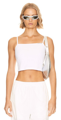 Alexander Wang Cami Top with Micro Ballchain Fringe