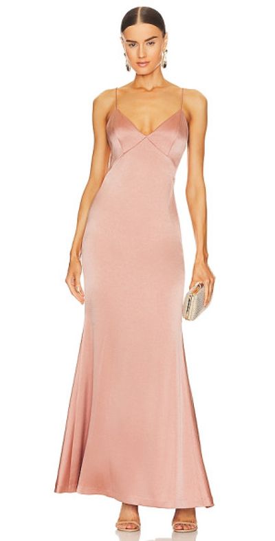 alice and olivia evening dresses Alice + Olivia Blue Pleated Gown w/ Tags main image 1