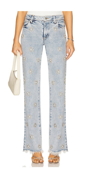 Jean Alice + Olivia - Brodé Floral Fond Cloche, Taille 27x32, Bleu, Parfait état