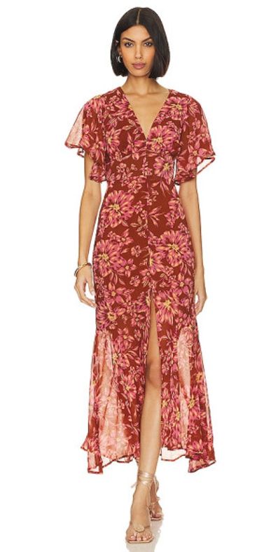 astr the label fall dress ASTR the Label | Opal Off-Shoulder Midi Dress in Black main image 0