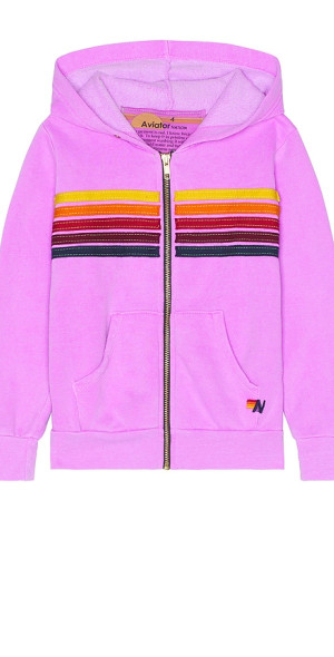 Nation Zip Hoodie Aviator Nation Kids Hoodie Purple Aviator Nation