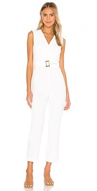 bardot lace trim crop jumpsuit