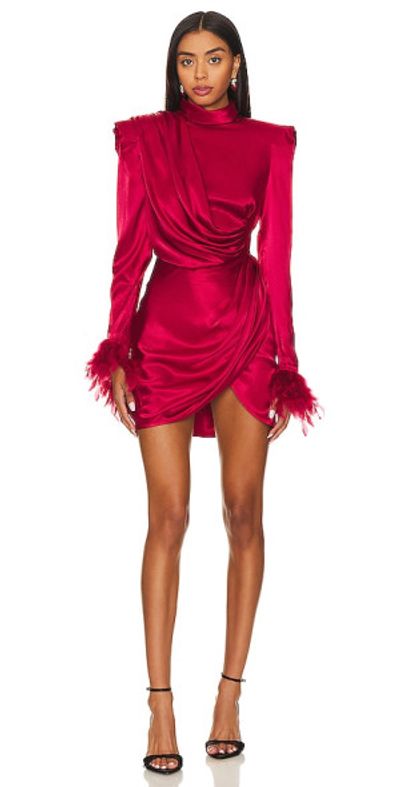 mini dress london Ellora Embellished Mini Dress in Wine | Jaded London