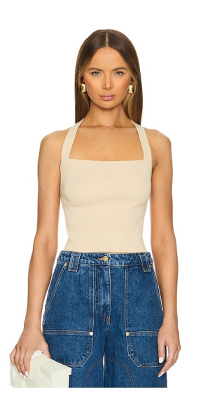 Cult Gaia Emelia Knit Top in Off White