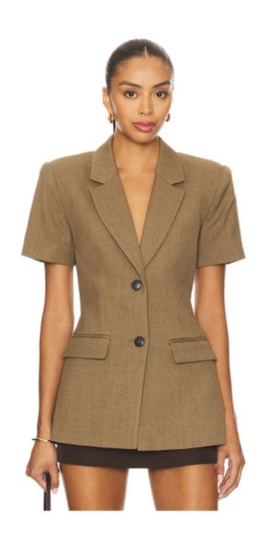 chinese dress ladies Vintage olive suede tailored jacket  Re-Nou