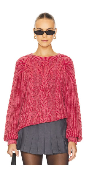 Free People Frankie Striped Cable Knit Sweater main image 0