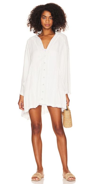 knee length dresses for ladies Free People Black Embroidered Boho Mini Dress