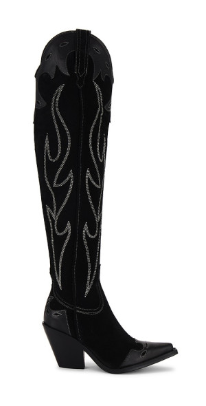 FREE PEOPLE Wild West Thigh High Boots Sz 6 WS Dust Bunny Suede 84641117- New
