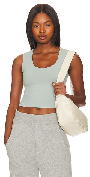 Free People Better Muscle Tee- Cameo Green main image 1