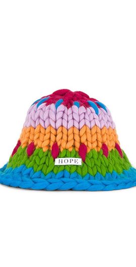 Hope Macaulay - Block Colossal Knit Bucket Mushroom Hat
