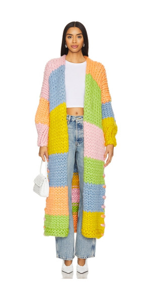 ジャケット・アウター HOPE MACAULAY Hope Macaulay The Colorful Colossal Knit Jacket in Multi