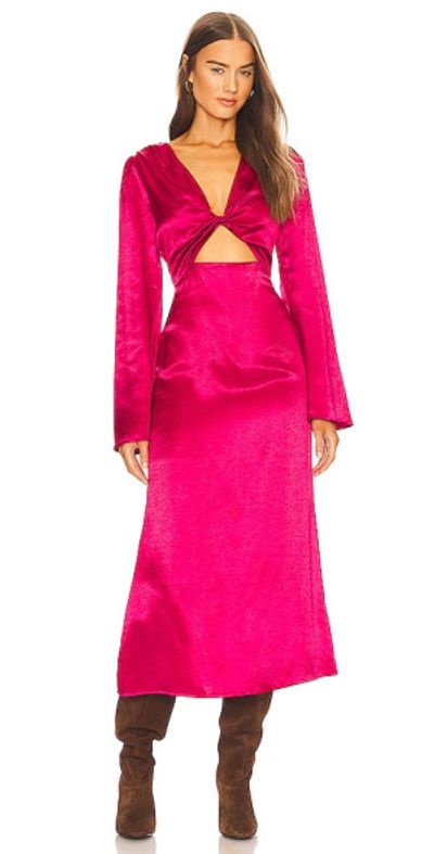 knee length dresses for ladies Cranberry Martini Velvet Midi in Black L / Black main image 1