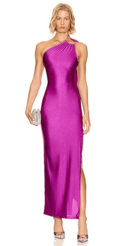 white christmas dresses Simone Cut Out One Shoulder Pink Maxi Dress - 4 main image 1