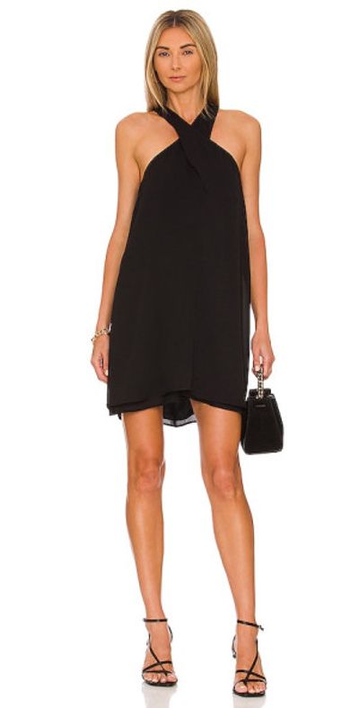 krisa Wrap Halter Mini Dress