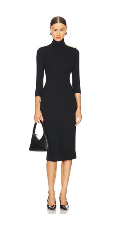 L'AGENCE - Voletta 3/4 Sleeve Turtleneck Dress