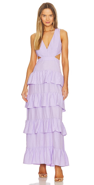 revolve purple dress superdown Lanthea Maxi in x REVOLVE Cassie Midi Dress