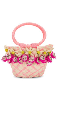 MERCEDES SALAZAR  Pink Floral Handbag
