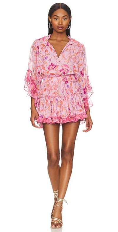misa los angeles dress Watercolor Flora / XXS