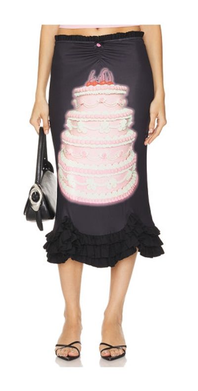 Nodress - Birthday Cake Printed Stretchy Fishtail Skirt