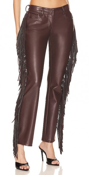 パンツ KMRii leather fringe studs short pants KMRii leather fringe studs short pants - パンツ