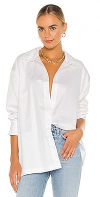 norma kamali oversized boyfriend shirt