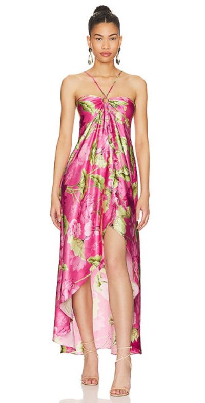 strapless open back dress The Gwen Dress in Lilac Tapestry Rose 14 / Lilac Tapestry Rose
