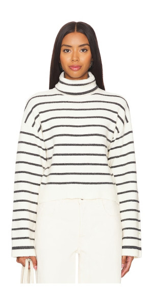 Steve Madden Narsha Sweater - Maglione Donna A Righe Con Collo A Lupetto E Maniche A Campana