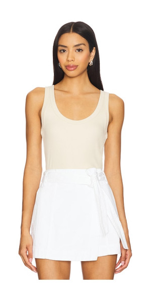 Veronica Beard Birke Merino Wool Tank Top in Dark Khaki