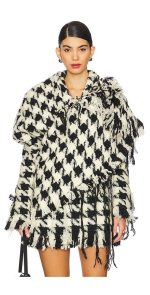 Yuhan Wang - Houndstooth Knotted Jacket