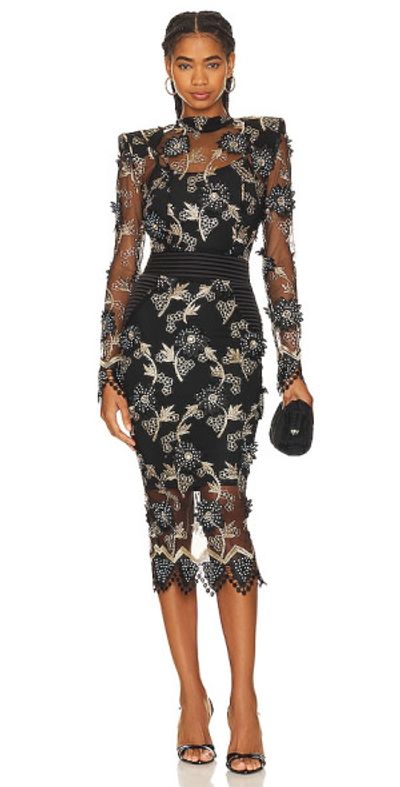 zhivago black dress House of Zhivago imperial Dress Luxe Couture Black Jersey Midi Dress w   BREAD BOUTIQUE