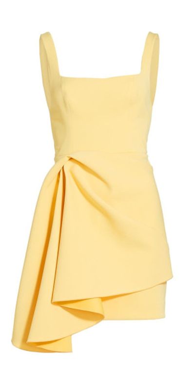 acler clarke orange dress Acler clarke Knotted Draped Mini Dress by Acler