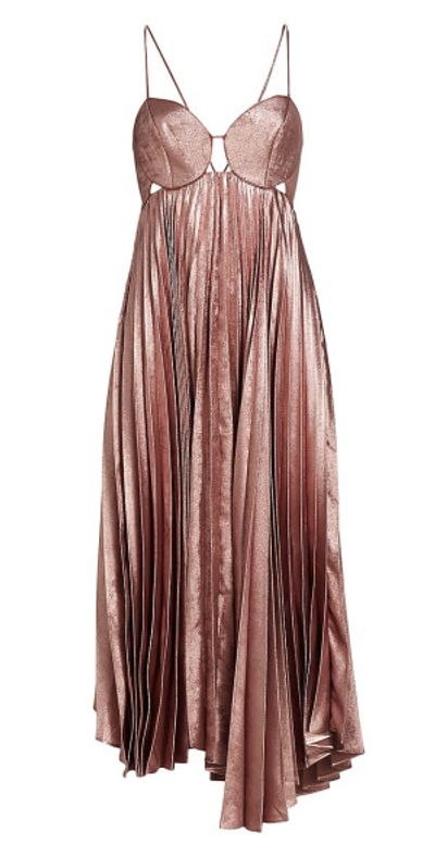 Acler - Women's Willcocks Metallic Pleated Midi-Dress
