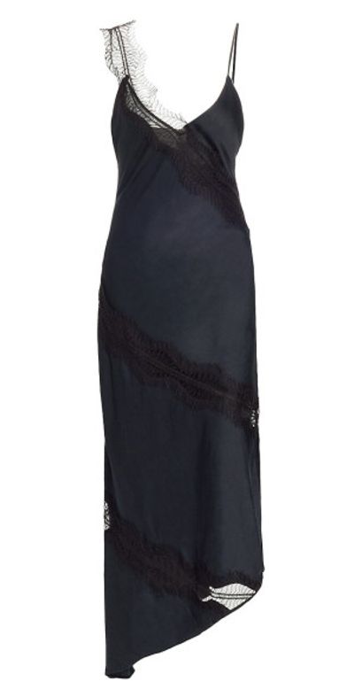 alc black lace dress Alessia Satin and Lace Maxi Dress main image 0