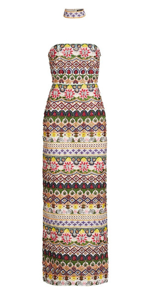 Alice + Olivia - Women's Georgie Beaded Strapless Gown