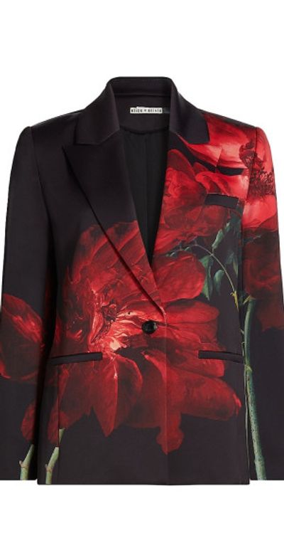 Alice + Olivia Women's Silas Floral Silk Blazer