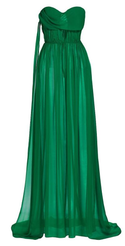 Alitte - Women's Strapless Silk Chiffon Dress