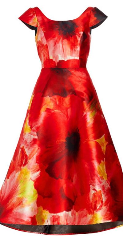Amsale - Women's Mikado Cap-Sleeve Midi-Dress