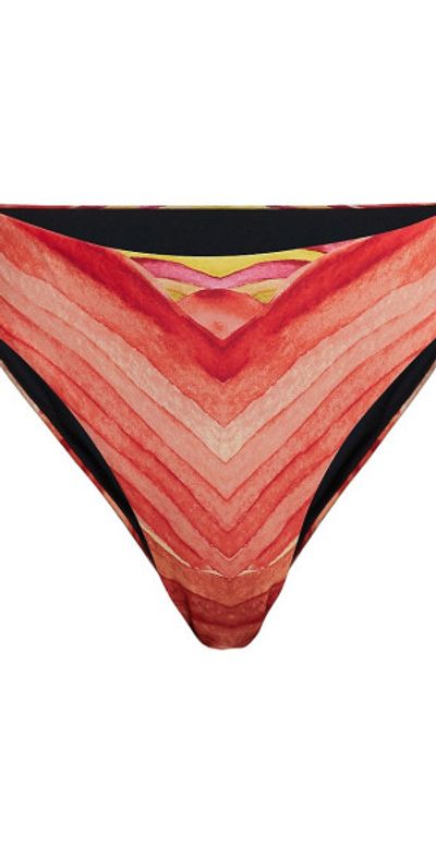 Andrea Iyamah Women's Kasa Sunset-Print High-Rise Bikini Bottom