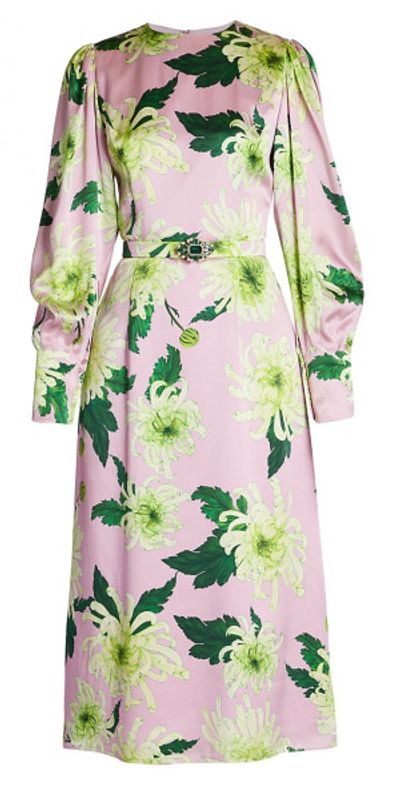 andrew gn midi dress Andrew Gn Floral Midi Dress in Green  UFO No More