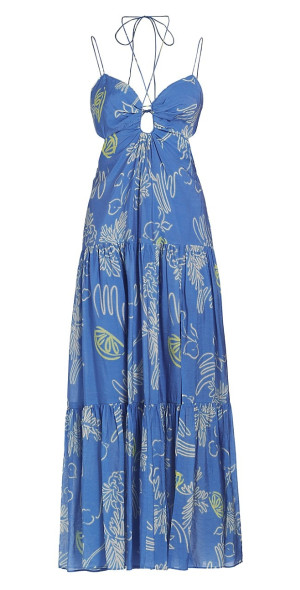 ASTR The Label Women's Cassian Dress - Off Shoulder Puff Sleeve Midi With Cut Out Detail - View #3