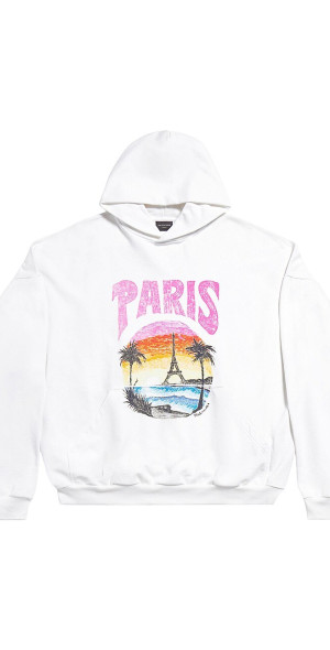 Balenciaga Paris Tropical Round Hoodie Oversized