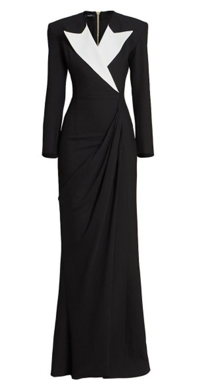slim fit dress slacks Tuxedo Gown Dark Blue Lilac Shirt – Dona Matoshi main image 0
