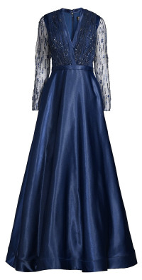 パーティードレス Embellished Jersey Off-The-Shoulder Dress Basix - Women's Embellished Jersey Off-The-Shoulder Gown