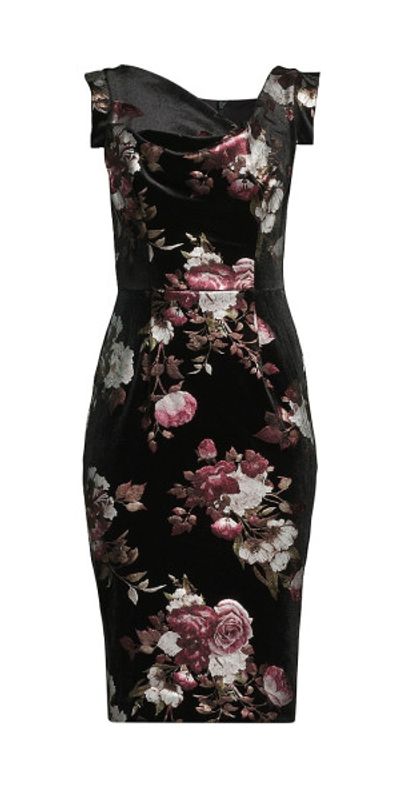 Black Halo - Women's Jackie O Floral Midi-Dress Black Halo - Women's Jackie O Floral Midi-Dress