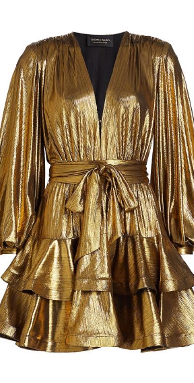 green emerald velvet dress Bedouin Metallic Mini Dress by Bronx and Banco main image 0