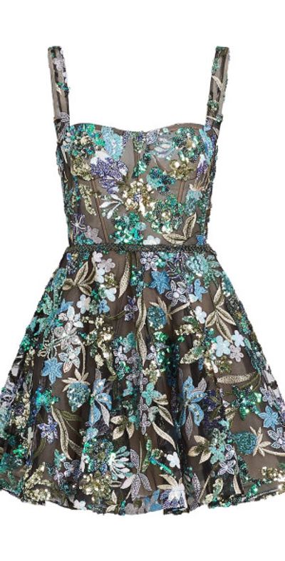 Bronx and Banco - Women's Mademoiselle Floral Sequin Minidress