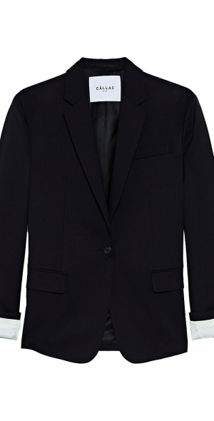 Satin Contrast Jacket in Callas