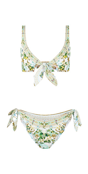 Bas De Bikini Trina Turk Réversible, Imprimé Floral Bleu Marine, Taille 6 - Neuf Avec étiquette