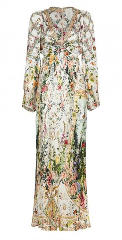 slim fit dress slacks Draped Cami Floor-Length Dress In Bronze – Victoria Beckham UK main image 1