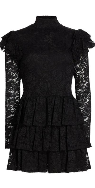 chinese dress ladies Cream Floral Lace Mini Dress Turtleneck SERIN main image 0